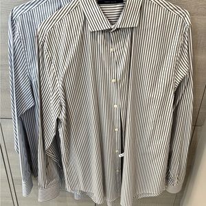 Two Perry Ellis Dress striped dress shirts